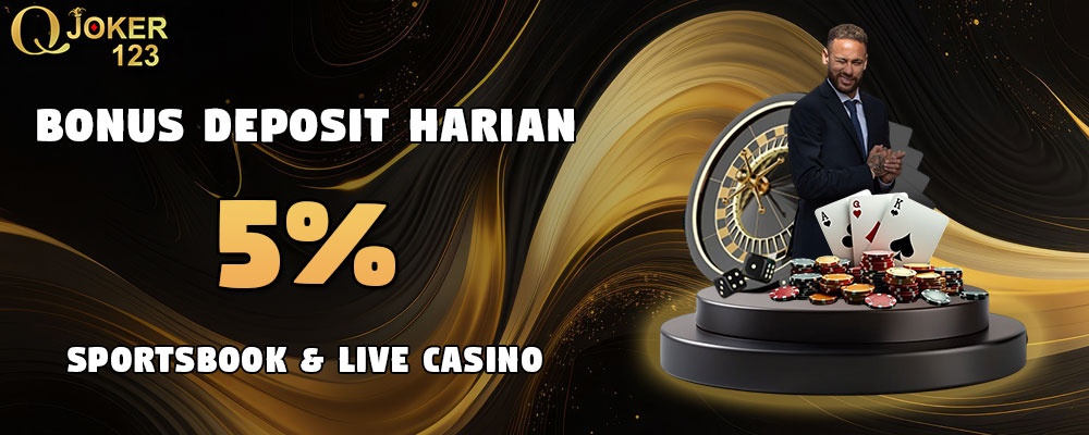 Bonus Deposit Harian 5% Kartu & Sportsbook